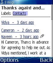 Browser message view
