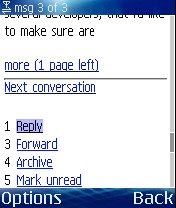 Browser Application Menu