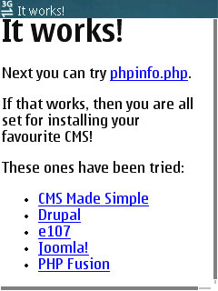 It works - default success page