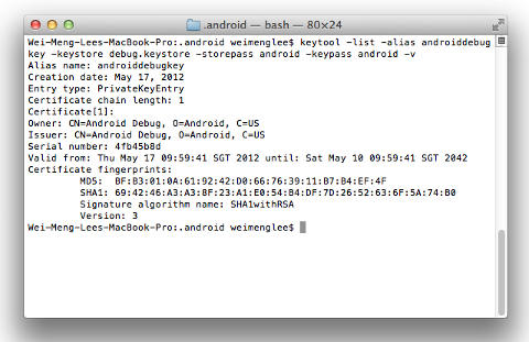 Extract SHA1 hash from certificate