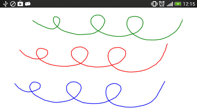 Three squiggly lines on phone screen