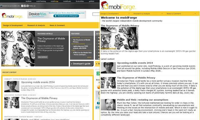 Comparison screenshots