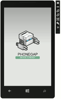 wp8 emulator hello world